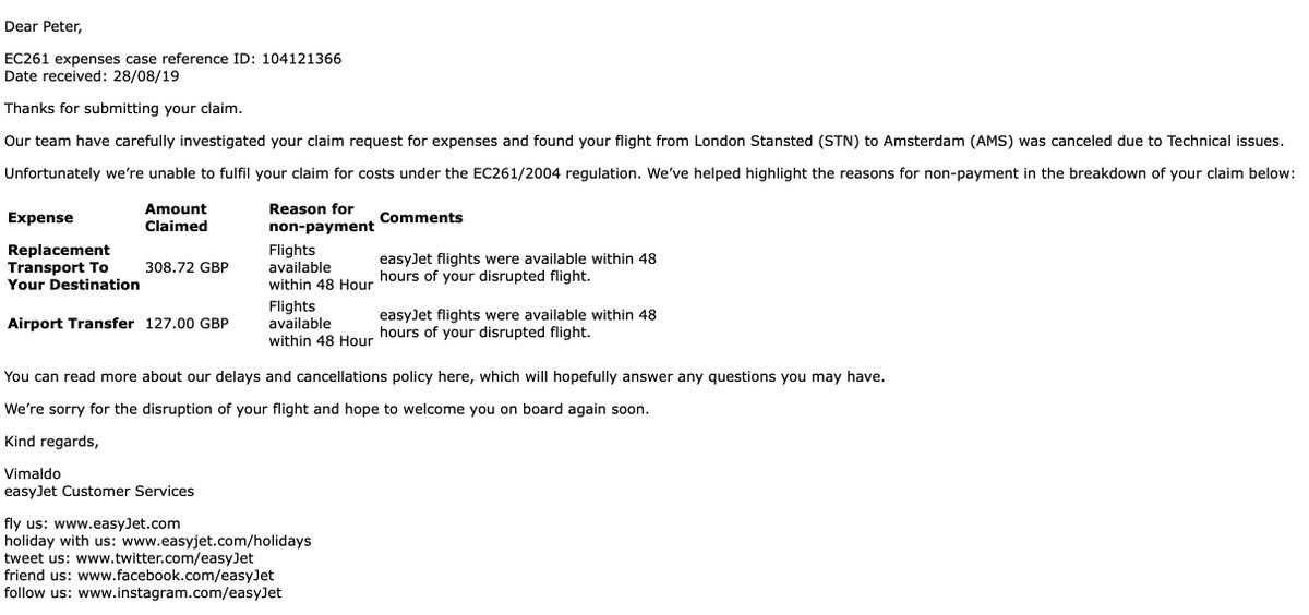 petebristow's tweet photo. @easyJet massively let me down this week!! Don't fly with them if you're working in another country the same day. Flight cancelled and no compensation for a BA Flight that would arrive on time. Norwegian Airlines has just made a new friend today. https://t.co/HJxGdI3LkC