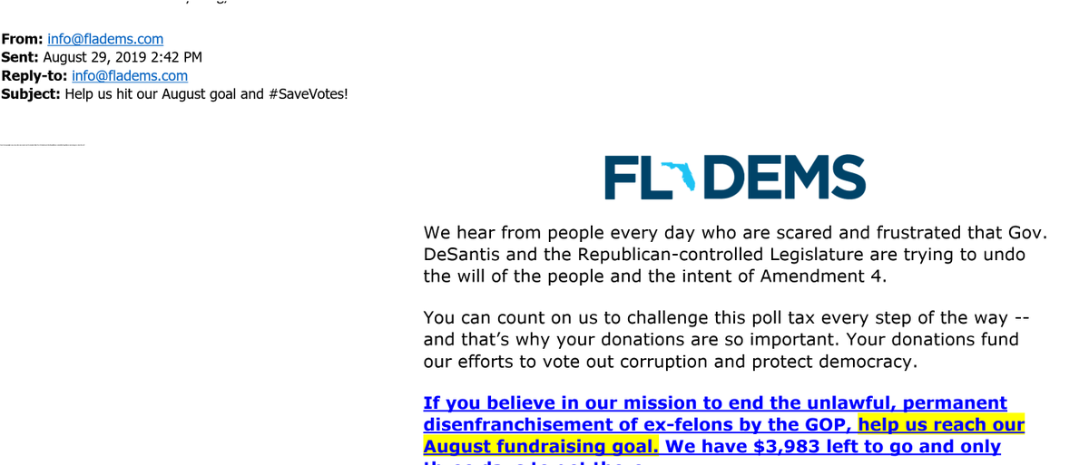 Matt Dixon On Twitter Fladems Just Sent Out A Fundraising