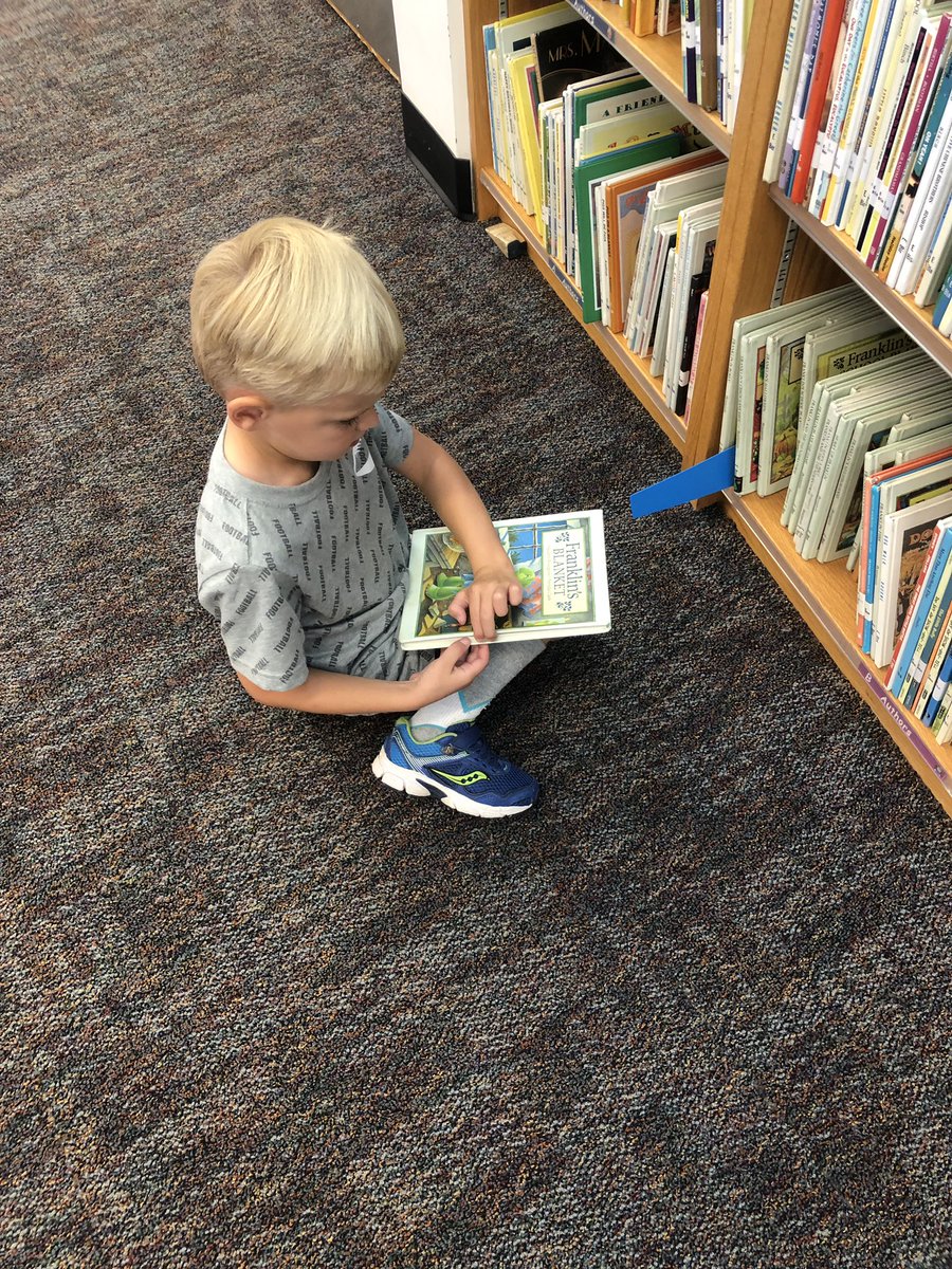 Library time for kindergartners is the best! Especially when you find the perfect book! 📚 <a href="/bvschools/">Blue Valley Schools</a> <a href="/LKELionsBV/">Lakewood Elementary</a>