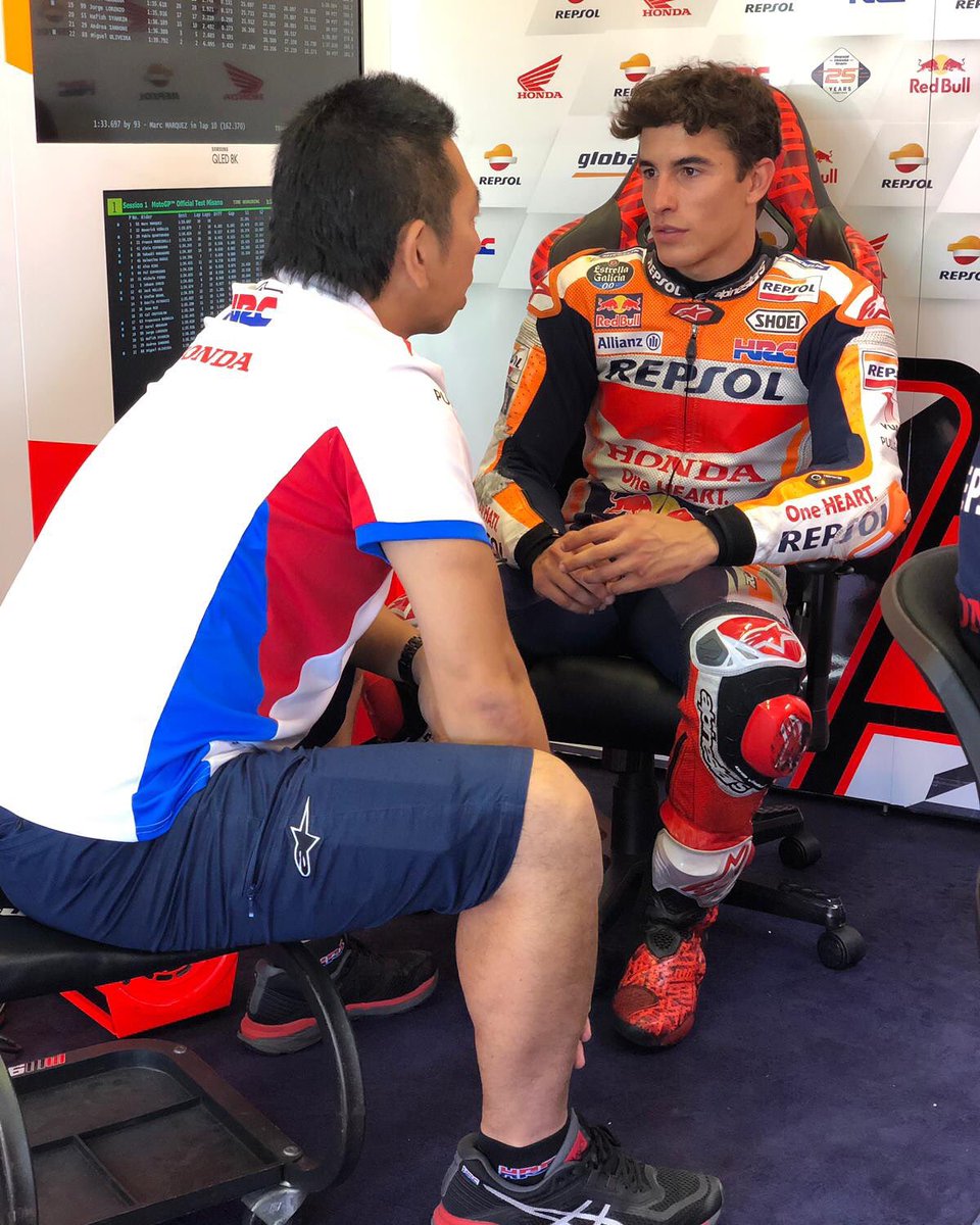 First day done! Keep working with all the @HRC_MotoGP team! 💪🏼 #MisanoTest