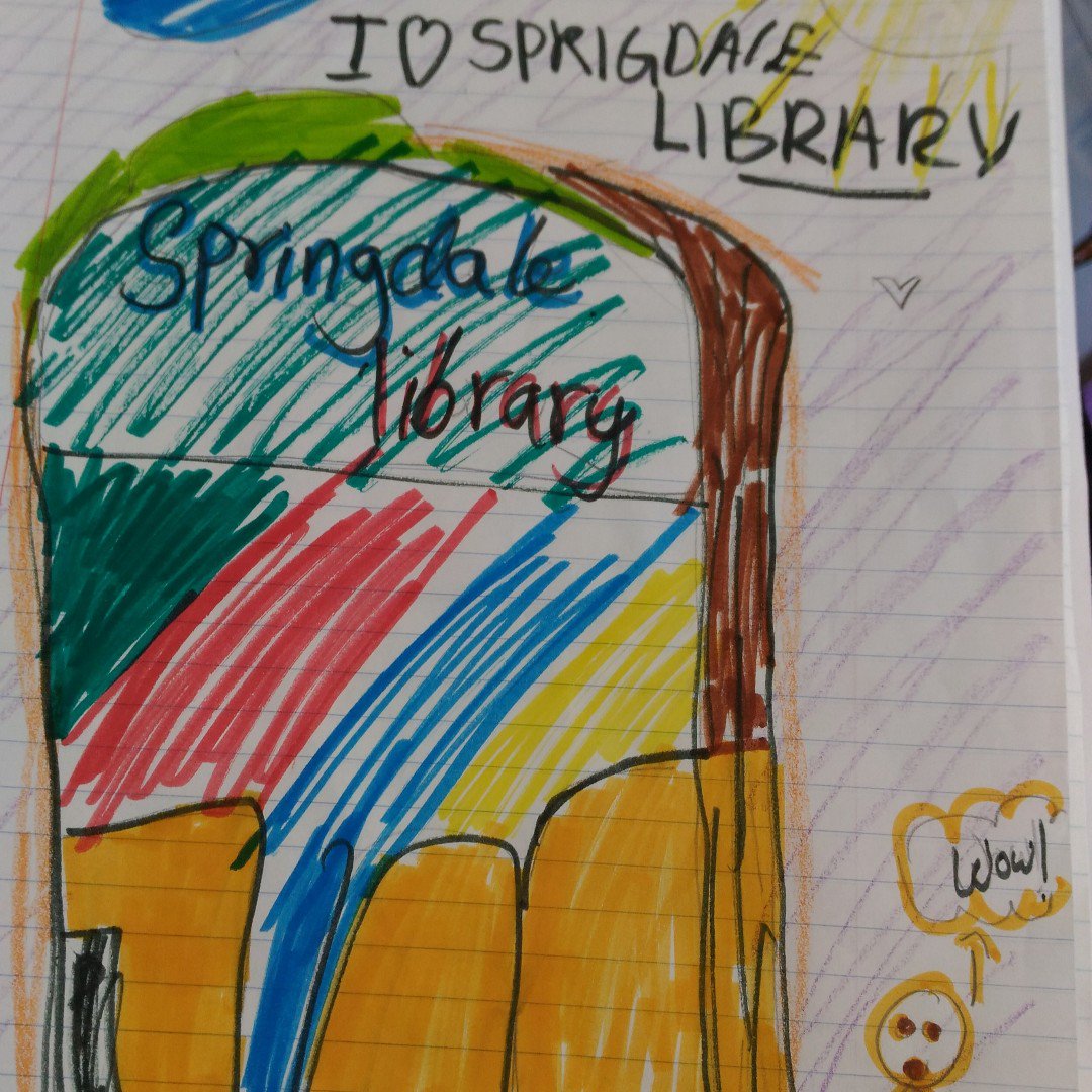 BramptonLibrary's tweet image. This drawing is great on so many levels: Not only does it beautifully demonstrate the architecture of our #springdaleBranch, but it perfectly captures the reaction many of us have when we encounter a library ❤️😮#wow #librarylove