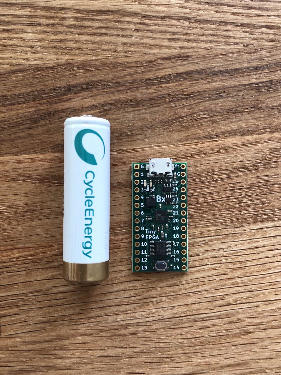 MehdiHacks's tweet image. Compiled my first ever FPGA program (LED blinker aka "hello world" of electronics)
#TinyFPGA is literally tiny!
Faced some errors on macOS but it worked finally and I like it :)
Will invest some time to learn Verilog
@TinyFPGA