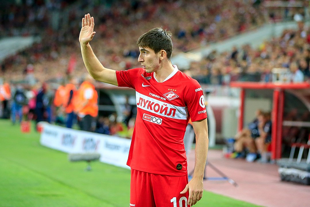 Zelimkhan Bakaev of FC Spartak Moscow in Action Editorial Image