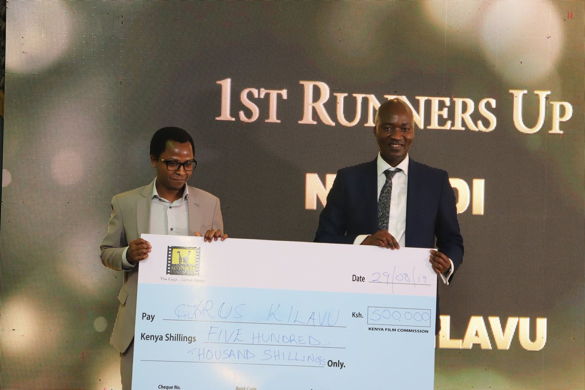 kenyafilmcomm's tweet image. Ndondi by Cyrus Kilavu wins the first Runners Up position in the #BestScriptKE competition walking away with KES 500,000