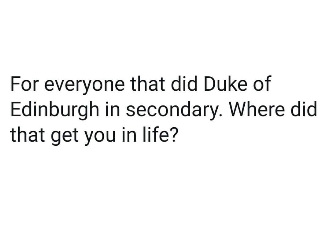 MissHar96442351's tweet photo. Just saw this on Facebook, what a load of rubbish. DofE taught me so much. I learnt a load of first aid, worked together with my best friends to get out of some super hard situations and learnt that I can push myself alot more than I thought.
#LoveDofe
Right @AndrewWoolley23? https://t.co/qwvI0MuZT2