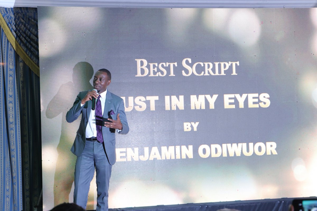 kenyafilmcomm's tweet image. Dust In My Eyes by Benjamin Odiwuor wins the #BestScriptKE taking home KES 1,000,000