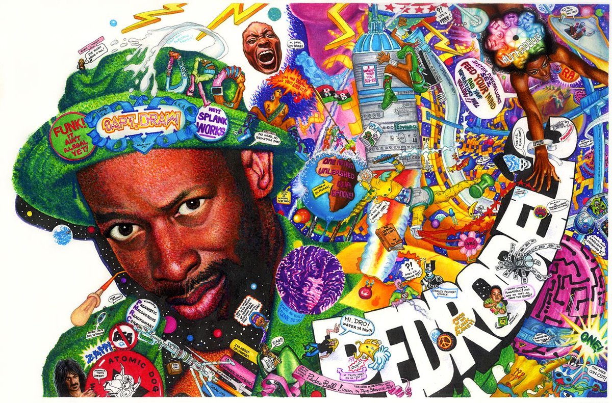 LBFunkFest's tweet photo. Rest in P Pedro Bell.  Well done.  Zeep!  #sirLleb #funkdelic #artist https://t.co/u4fcFuhGYh