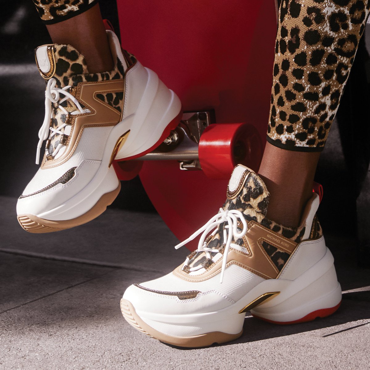 michael kors animal print sneakers