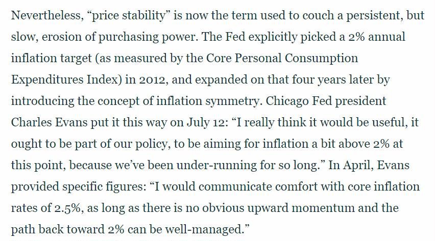 ""Price stability” is now the term used to couch a persistent, but slow, erosion of purchasing power." -  @GrantsPub
