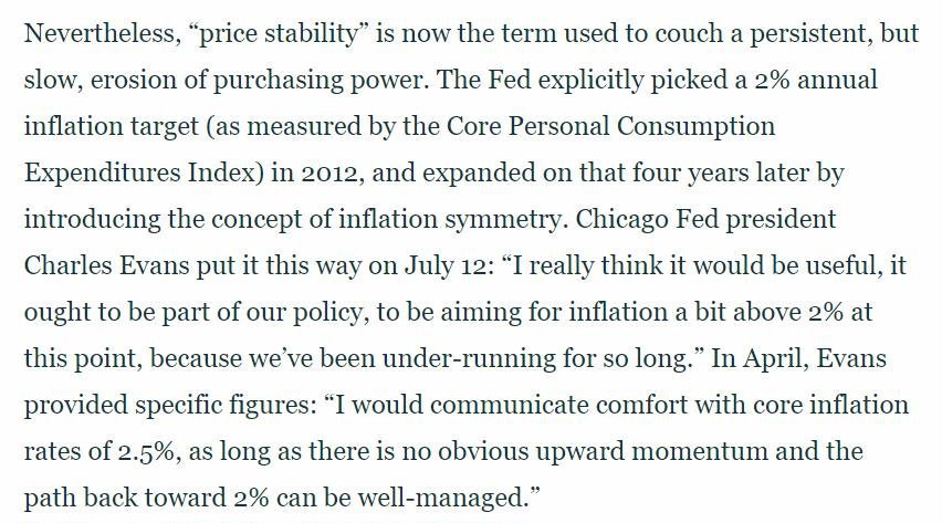 ""Price stability” is now the term used to couch a persistent, but slow, erosion of purchasing power." -  @GrantsPub
