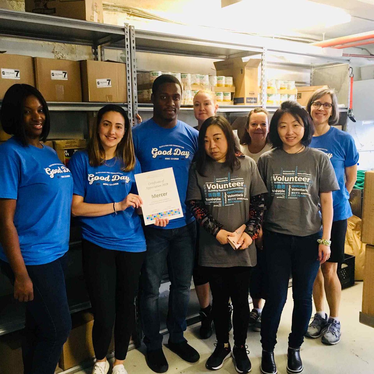 KarenLockridge's tweet image. A great full day at the Scarborough Centre for Healthy Communities stocking shelves in the Food Bank and sorting clothes #MMCGoodDay #MercerCares @MercerCanada