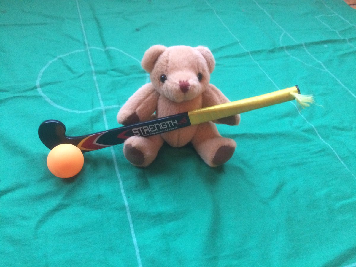 TheRealTeddyBe3's tweet photo. I’ve found a hockey stick, it’s a little big but I’ll soon get to grips with it! If you want to try out some hockey then come along on Saturday! 
@TrinityAcadPC @Trinity_sports1 @TrinityAc_Edin https://t.co/ZXVO6nxOjQ