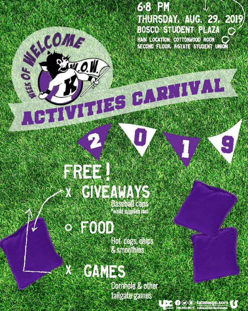 Visit us at the Activities Carnival tonight to learn how you can help K-State fight cancer!