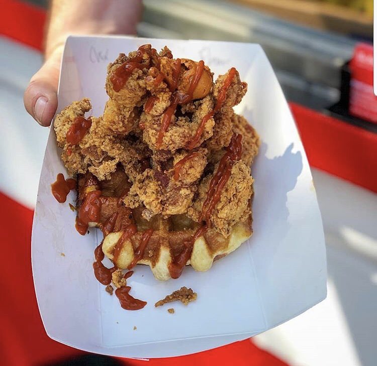 @burgundian_coffee_waffles is bringing their chicken and waffles this week!!! 😍
