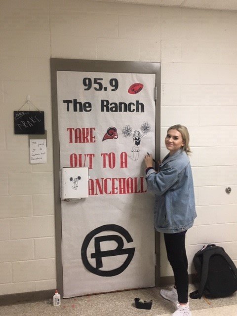 Mineral Wells High School is gearing up for the Pep Rally and our 1st Official Friday Night Lights.  Door Decorations up and down the Halls.  Ram Pride and Spirit everywhere. Cheerleaders have worked so hard as wells as Band, Drill Team and Choir and Parents and town #959TheRanch