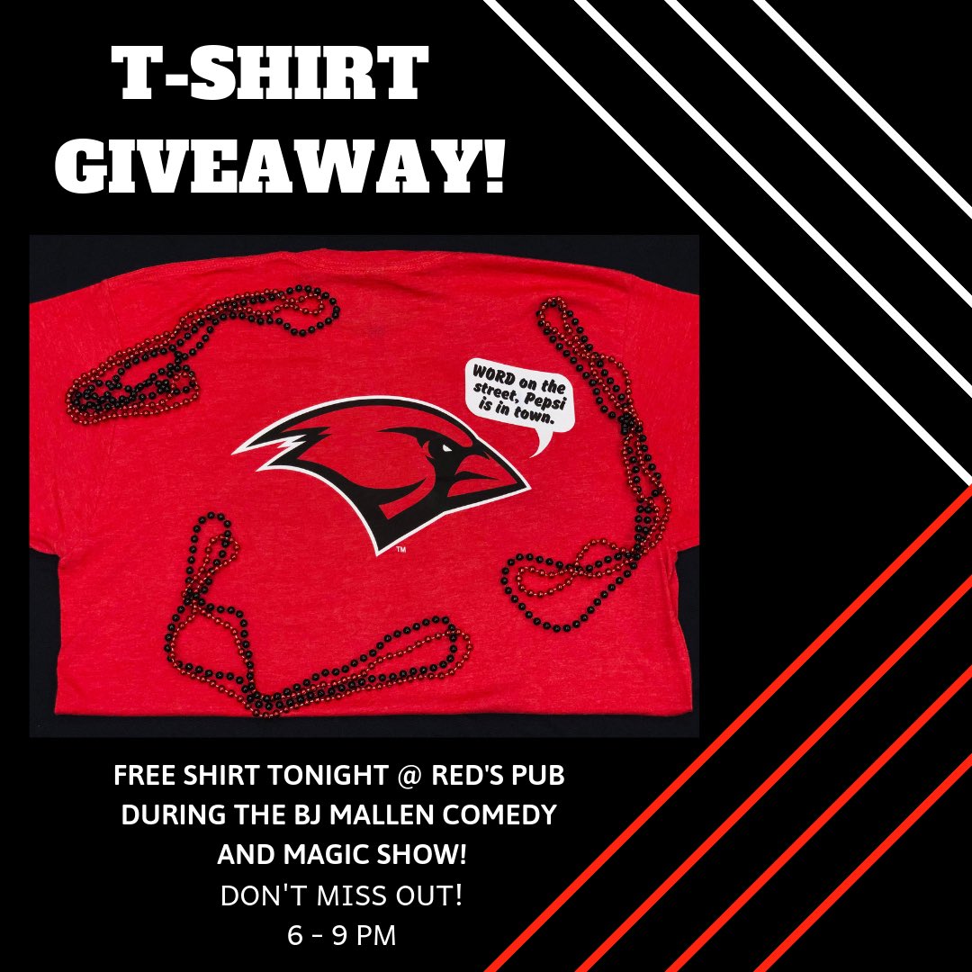 UIWcampusengage's tweet photo. Want a free shirt?
OF COURSE YOU DO!
Visit the Red’s Pub during the Comedy and Magic show to receive this awesome give away!
Stick around for some laughs 😂 and magic ✨
#UIW #UIW23 #UIWPride #UIWWelcomeWeek @bjmallen https://t.co/ESu1C2ESB9