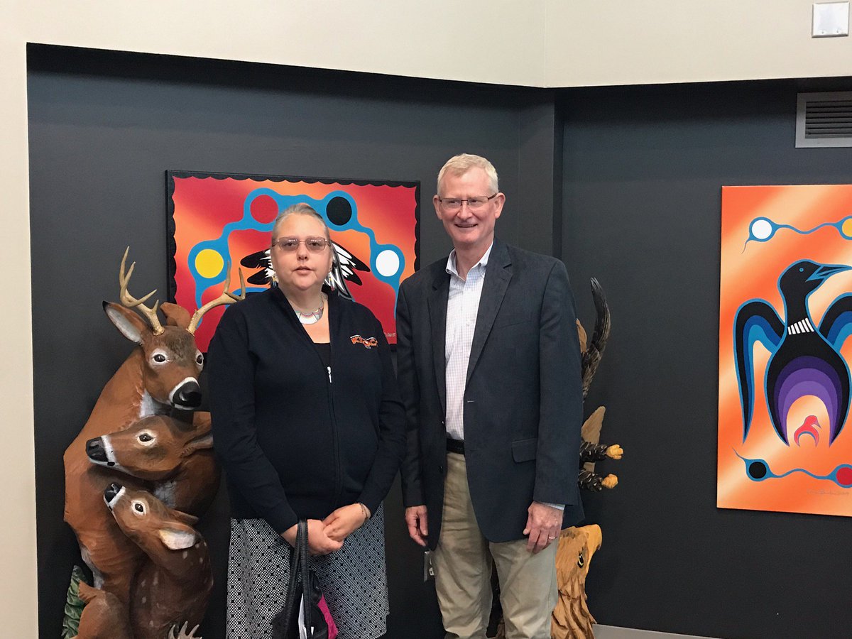 Thanks to Lori Ann Sherman from the Keweenaw Bay Indian Community for giving me a tour of Keweenaw Bay Ojibwa Community College! Great chance to talk with her and DeAnna Hadden about our partnership. #UpperPeninsula #MSUExtension