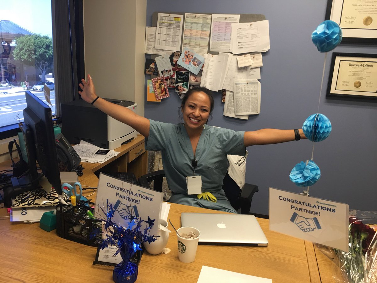 Congratulations Dr Baquing on making partner #SCPMG!! We celebrate you! Happy to have you!! #teamGardena #KPSB! thanks to our admin team with decorations! Please join me in congratulating her 🎉🎉🎉