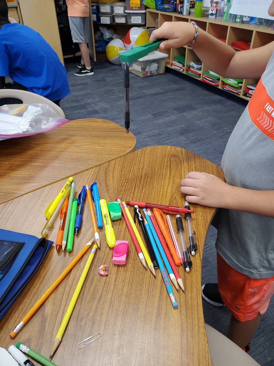 Which school supplies are magnetic? Scientists in <a href="/ChristineMckn18/">Christine Mcknight</a> class found out today! #bengalpride