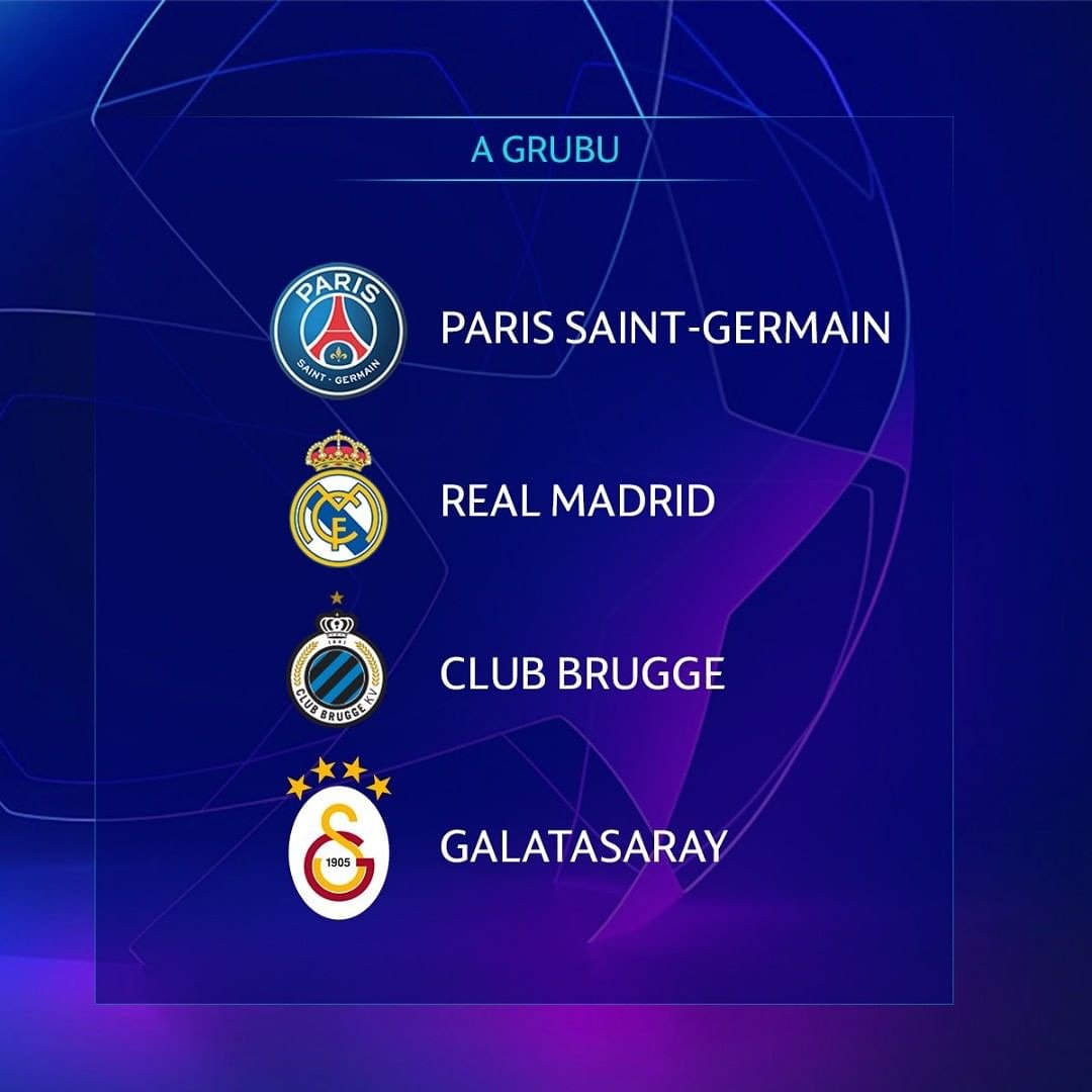 Temsilcimizin Şampiyonlar ligindeki A Grubu! 
Başarılar Galatasaray💛❤🇹🇷
#UCLdraw #Galatasaray #SampiyonlarLigi #UCL #Istanbul <a href="/GalatasaraySK/">Galatasaray SK</a>