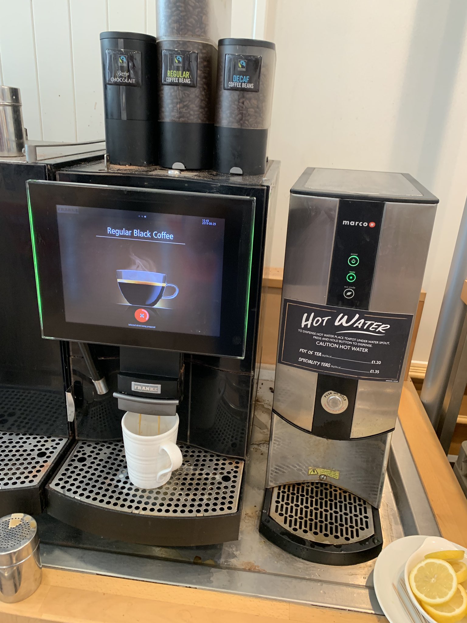 none on X Nothing upsets me more then a dirty coffee machine this one in Morrisons Yeovil was disgusting ended up shopping in another supermarket as a result. https t K1yJ80kUOb X