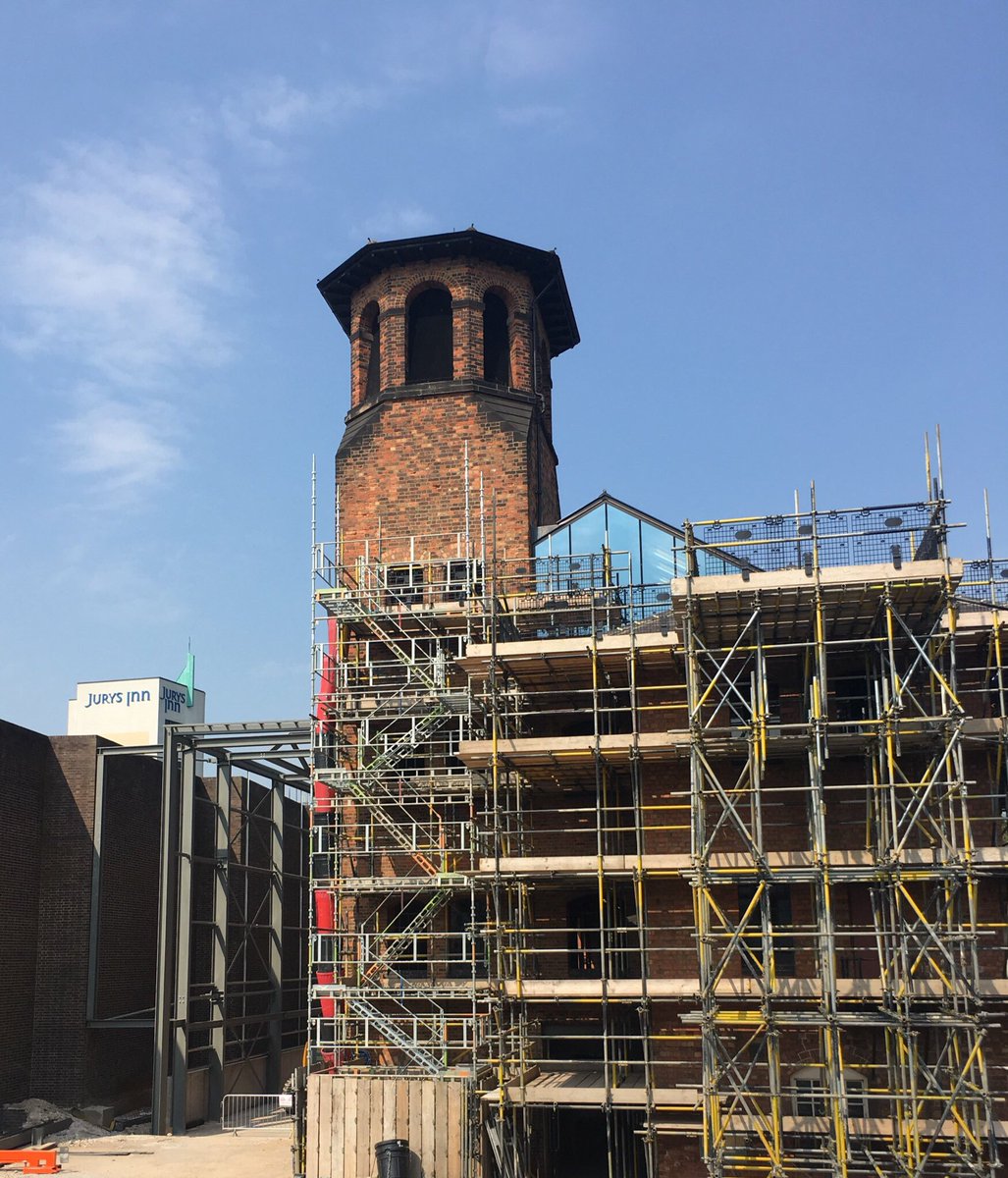MuseumofMaking's tweet photo. Quick share of a few behind-the-scenes pics of new spaces and views in #DerbySilkMill over the last few days #MakingTheMuseumOfMaking #Progress https://t.co/4b1A26BfLQ