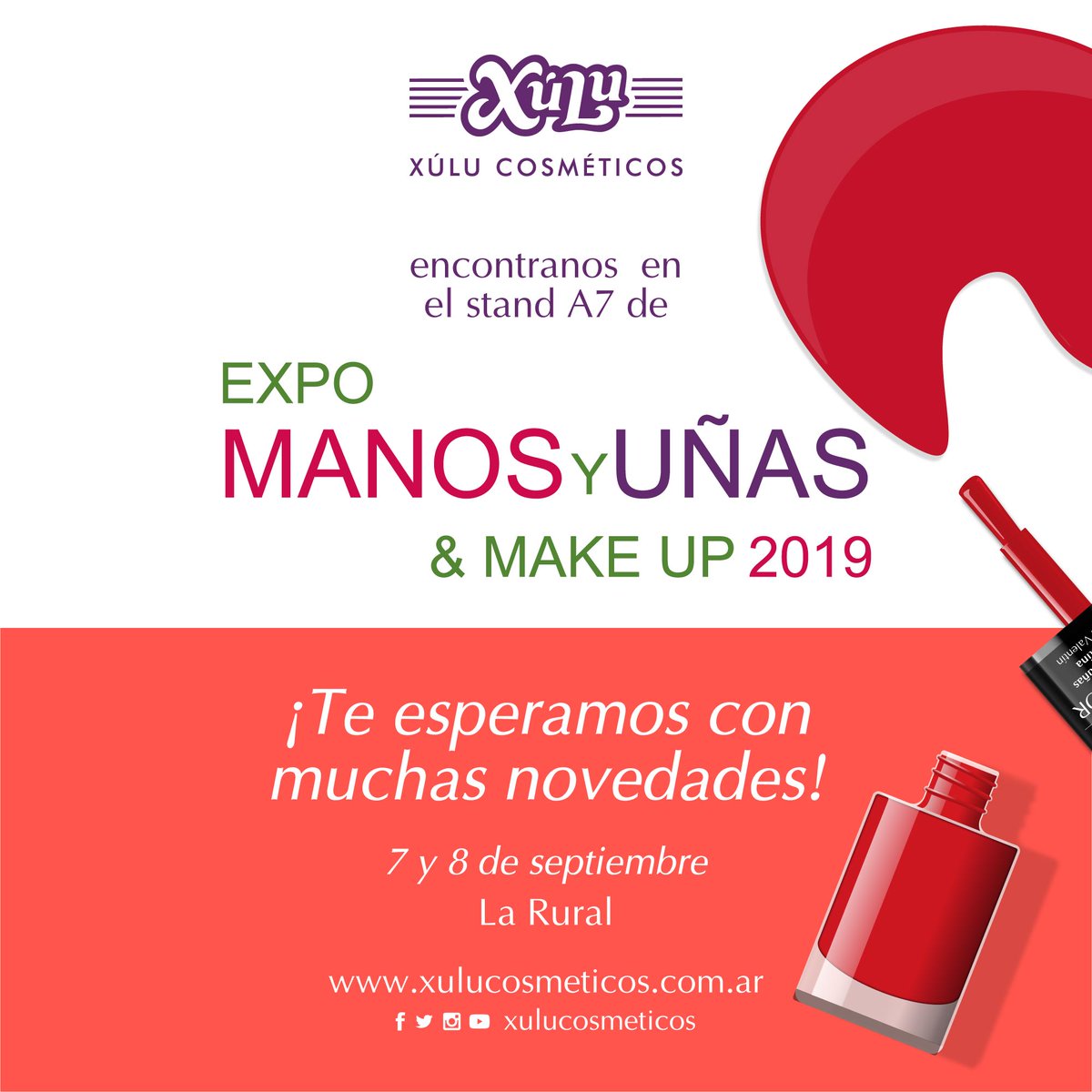 xulucosmeticos's tweet image. Nos vemos pronto en @expomanos. ¡Los esperamos con muchas novedades!

7 y 8 de septiembre en @LaRural_BsAs

#manosyuñas #expo #xulucosmeticos #larural