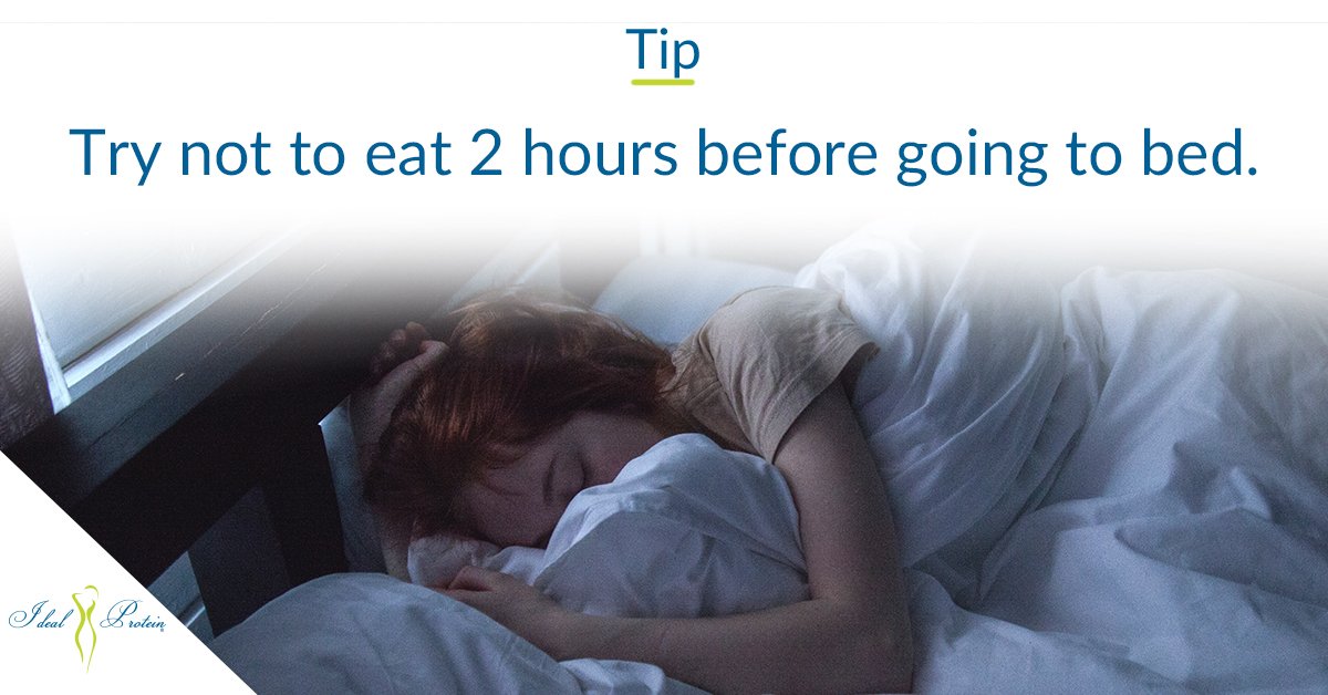 IdealProteinPS's tweet photo. Let your body digest food before sleeping. And for your evening IP snack, choose lower carbohydrate packets such as a pudding or drink. https://t.co/ikrcqfoSa1