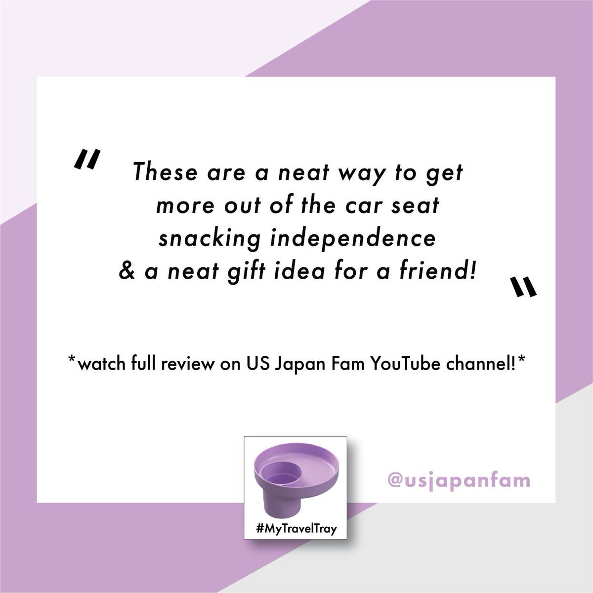 MyTravelTray's tweet photo. @usjapanfam reviewed #mytraveltray and the full review is viewable on their YouTube channel, link in profile! 🥳 What are your thoughts? We love to hear from you! https://t.co/ED2EFk91Gy