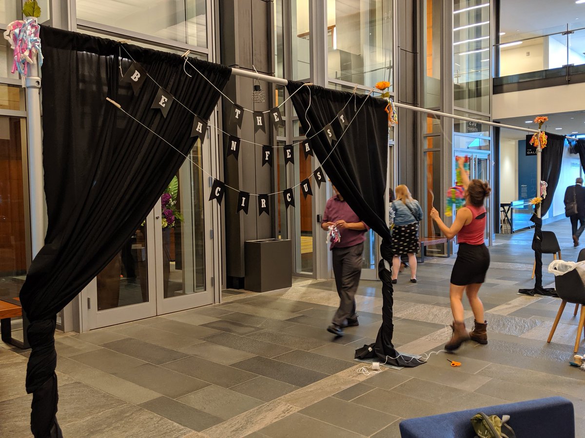 fortpointtc's tweet photo. Getting set up for our #BeanfeastCircus performance today at 5PM today at @atlanticwharf https://t.co/mWQLVpxwfr
