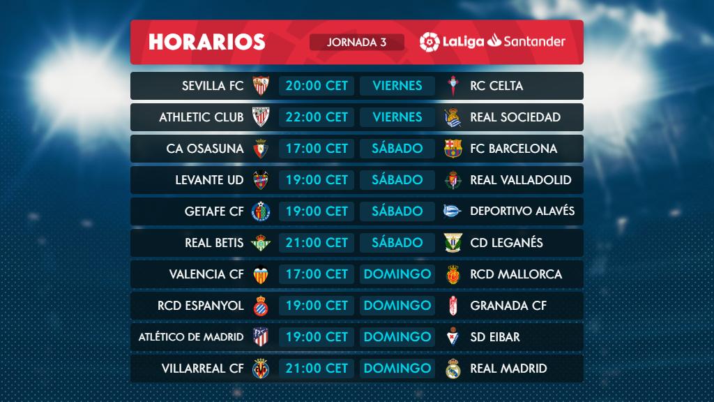 Liga española partidos de hoy