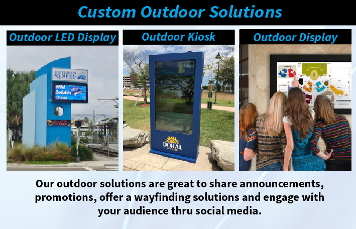 intermediatouch's tweet photo. Our outdoor solutions are IP65-68 rated meaning that they are built to withstand the elements and are completely sealed from moisture, have built-in cooling systems to prevent overheating and include amplified weatherproof sound systems. Contact us for more information! https://t.co/pwteg6ng8d