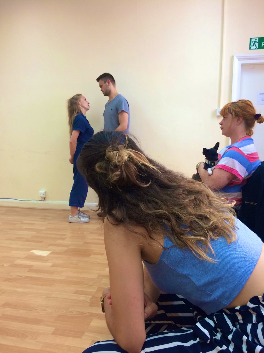 Things were getting tense between Mark and Rose in rehearsals @WildcardTheatre today... Got your tickets yet? waterlooeast.co.uk/eigengrau (from £10!) #EIGENGRAUplay #drama @TheatreBlogRT @WaterlooEast
