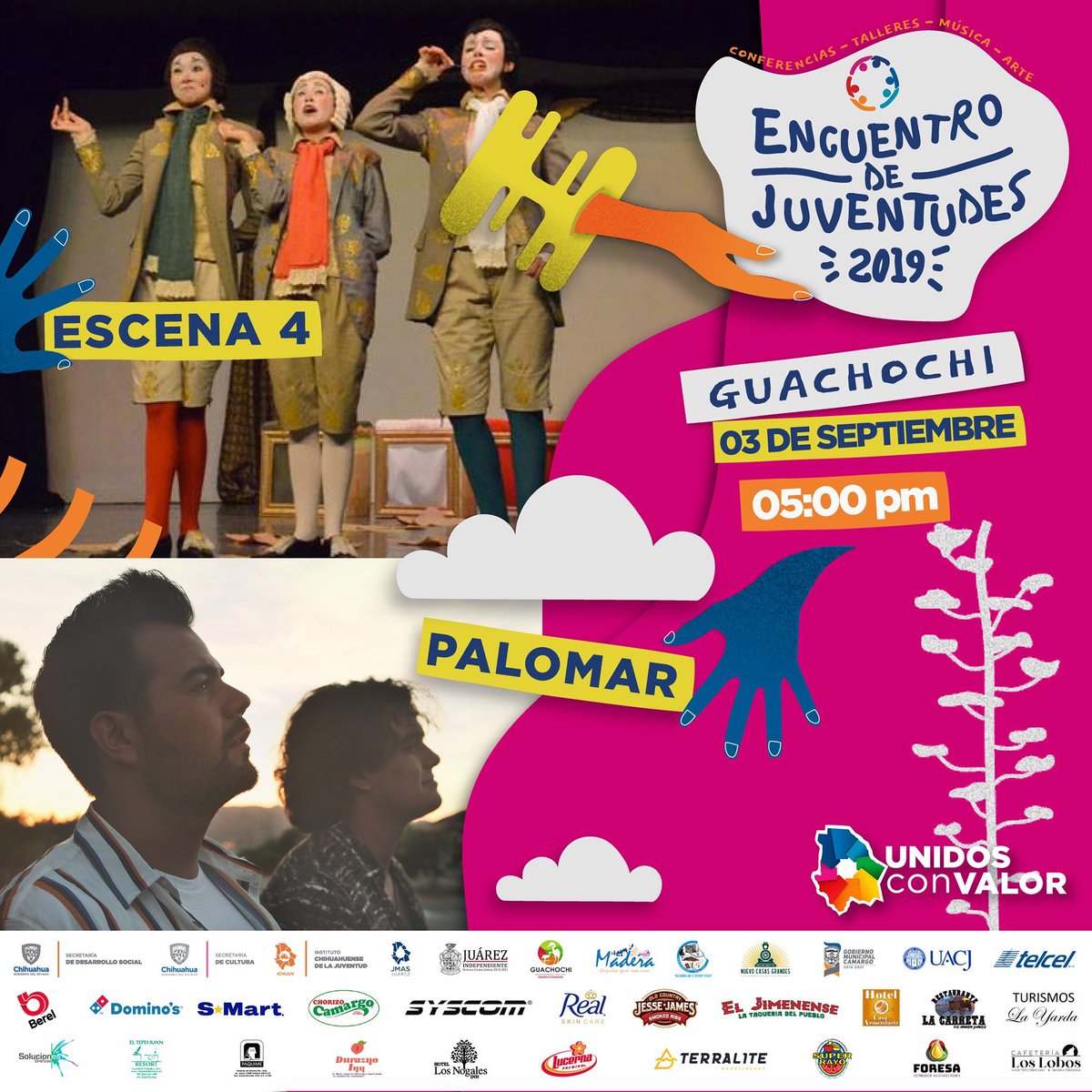 JuventudChih's tweet photo. ¡El Encuentro de Juventudes llega por primera vez a seis sedes en el estado! El próximo 3 de septiembre toca el turno de Guachochi.
¡No te pierdas ninguna de las actividades que el #EJ19 tiene para ti! 🙌 https://t.co/r1F3hjgHmr