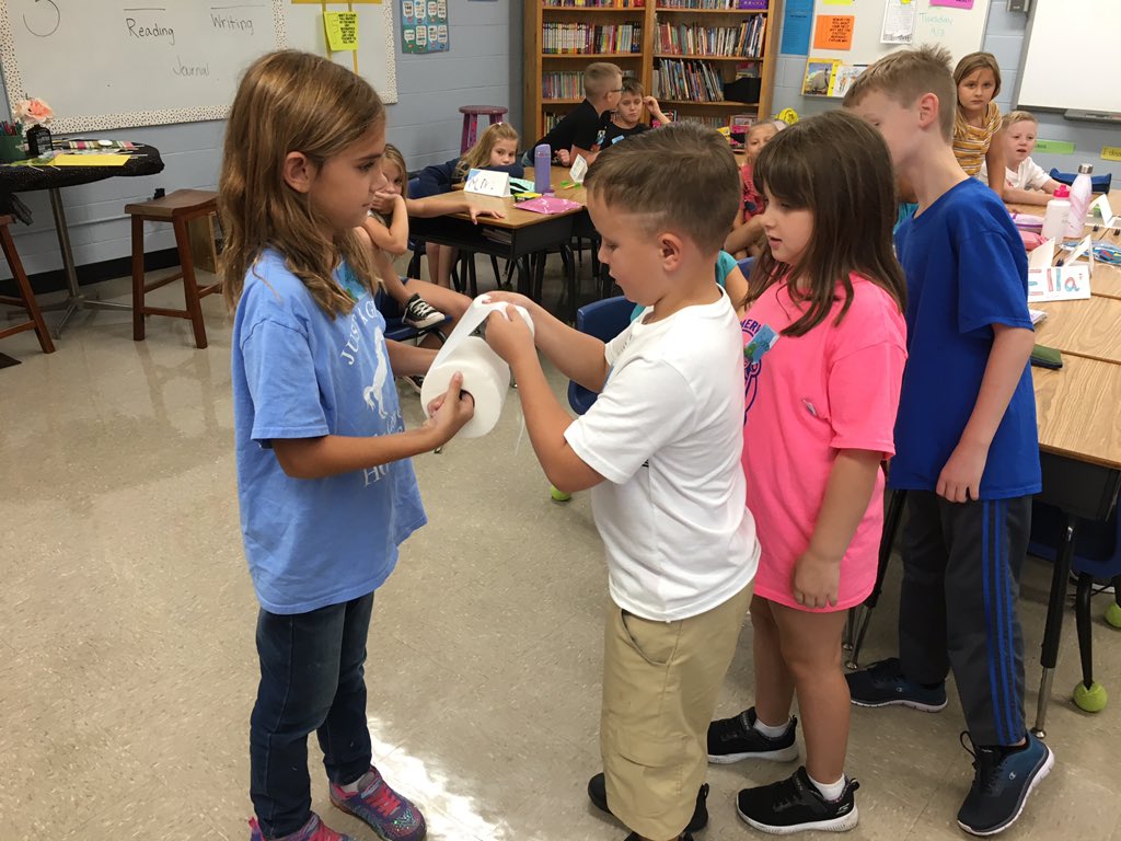 hertel_n's tweet photo. Students spent the day getting to know each other with play doh and a toilet paper 🧻 activity. @MerwinMustangs @WestCler #MerwinExperience https://t.co/e6lYStnLR3