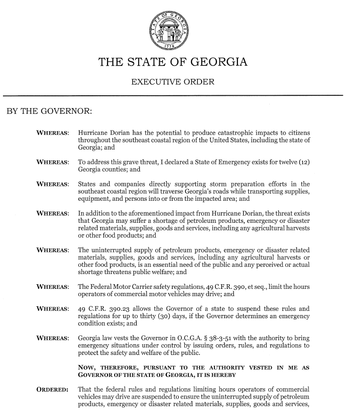 Governor Brian P Kemp On Twitter This Executive Order Also
