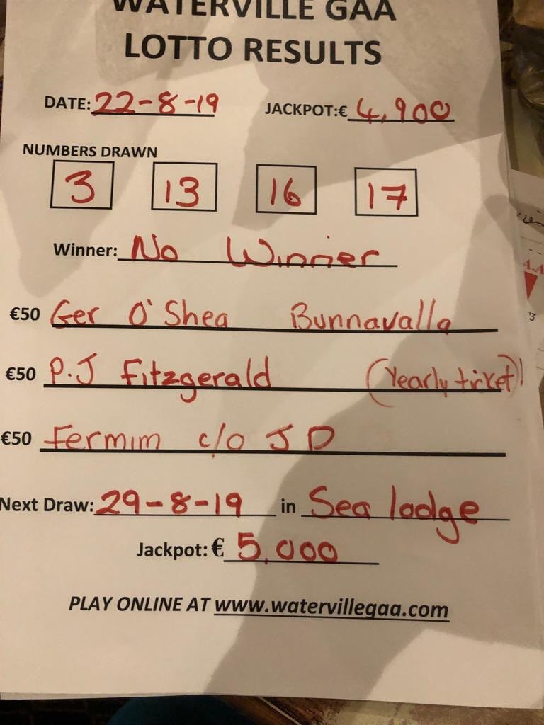 lotto 29 august 2019