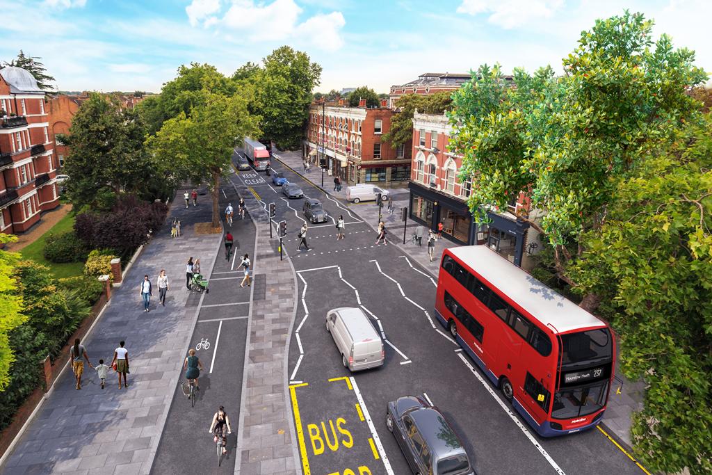 theJeremyVine's tweet photo. The Chiswick High Road is currently a traffic sewer and this new look will be good for everyone who uses it. Thanks for reading https://t.co/4p0xdDhgdl