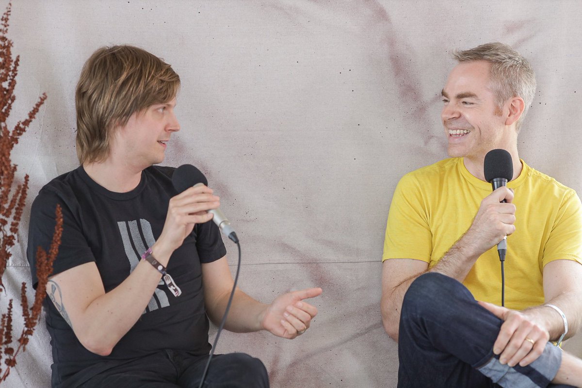 Talkhouse's tweet photo. Some scenes from our latest podcast pairing up @americfootball's Nate Kinsella and @pelicansong's @trevordebrauw 

Watch the full conversation and jam session: https://t.co/paB1hLOvfG

📷: Anastasiya Zolotukhin https://t.co/zmlPzVoKQh