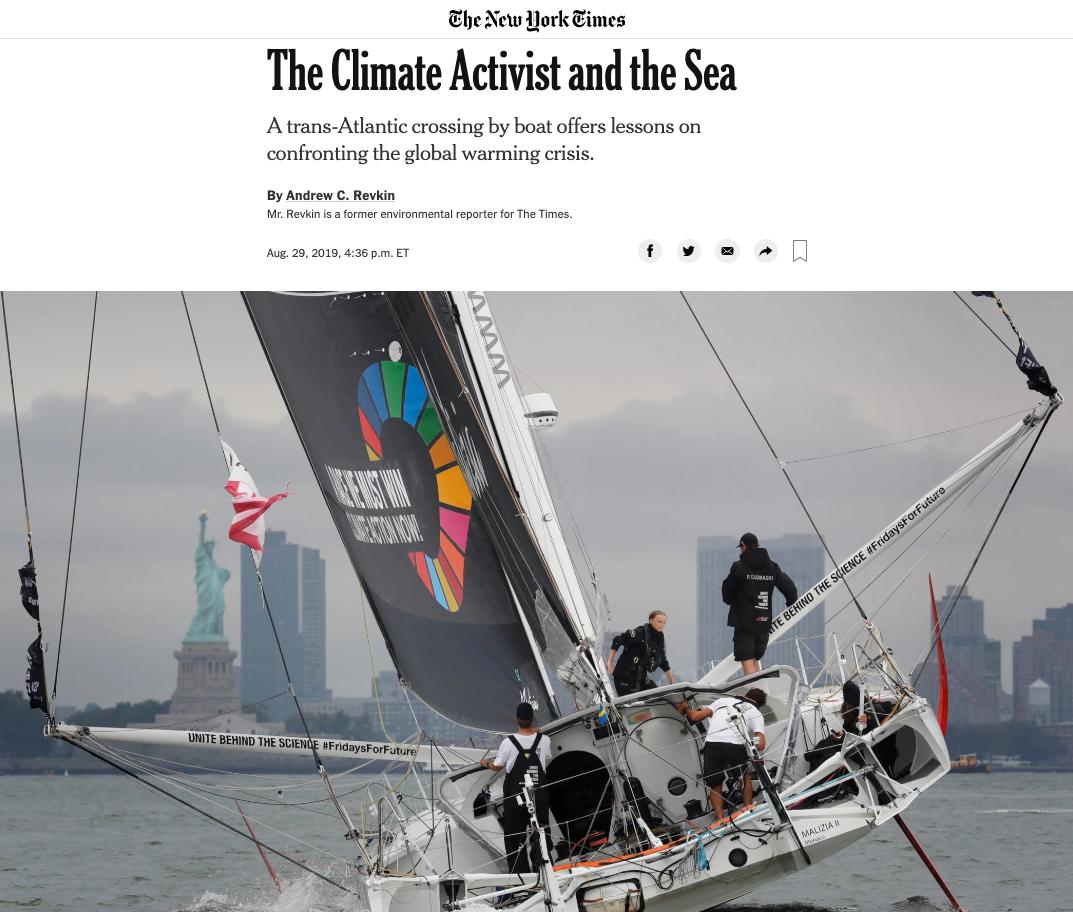 Andrew Revkin 🌎 ✍🏼 🪕 ☮️ (@revkin) on Twitter photo Here's to <a href="/GretaThunberg/">Greta Thunberg</a> & #teammalizia. Forget carbon footprint debates. Ocean crossings offer priceless lessons applicable in efforts to #actonclimate. Some thoughts drawing on my 15,000 miles at sea when I was 6 years older than <a href="/GretaThunberg/">Greta Thunberg</a> is now. nytimes.com/2019/08/29/opi… Here's to <a href="/GretaThunberg/">Greta Thunberg</a> & #teammalizia. Forget carbon footprint debates. Ocean crossings offer priceless lessons applicable in efforts to #actonclimate. Some thoughts drawing on my 15,000 miles at sea when I was 6 years older than <a href="/GretaThunberg/">Greta Thunberg</a> is now. nytimes.com/2019/08/29/opi…