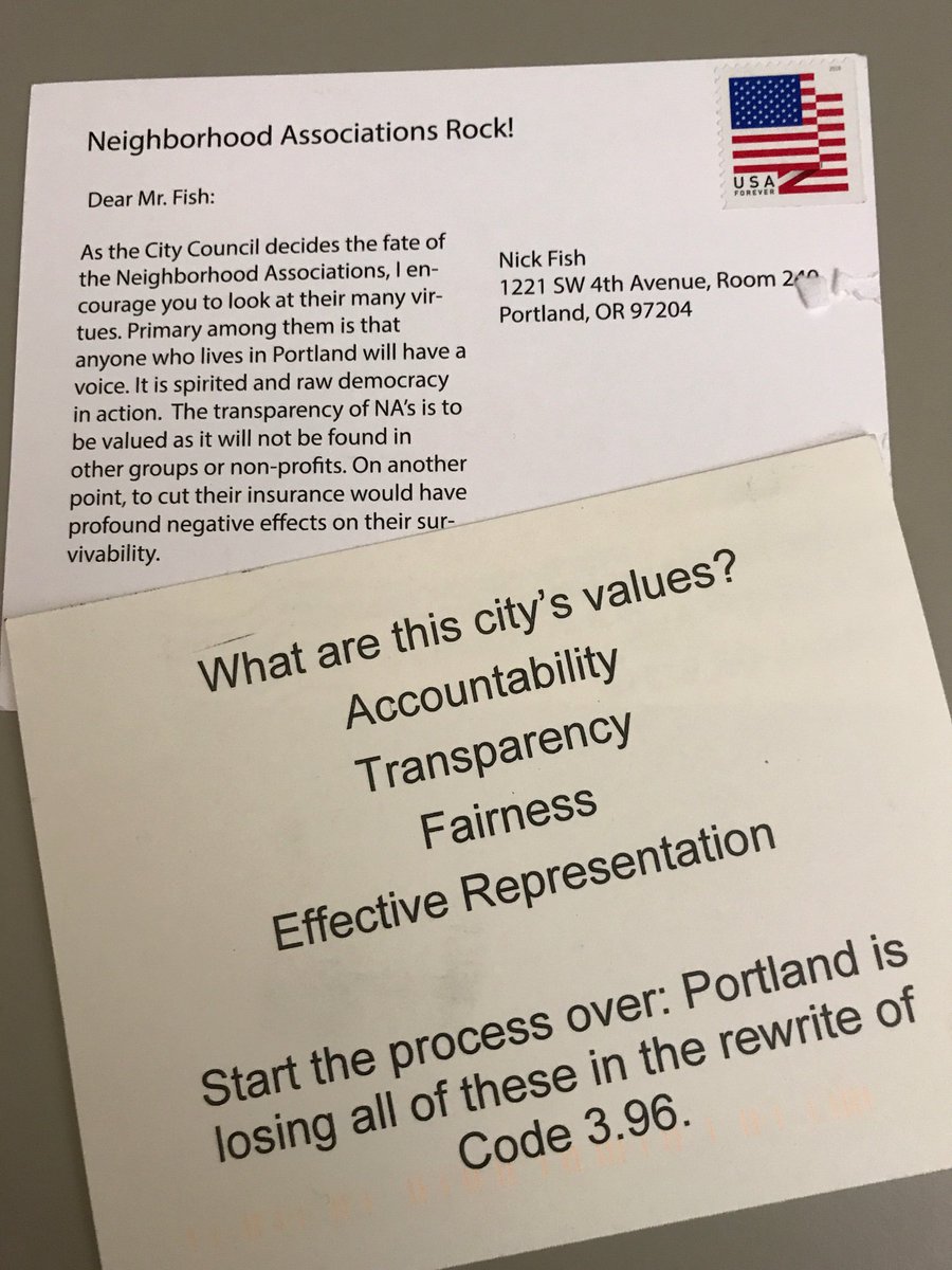 CommishFish's tweet photo. Thanks to all the people who have sent me one of these postcards. I am committed to bringing more voices to the table, but I don’t support the proposal in its current form. https://t.co/R7RNrl37WK