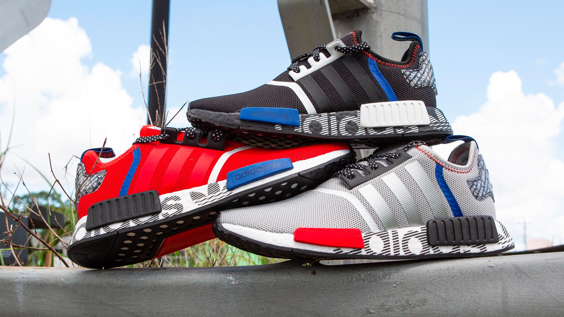 Adidas originals nmd r1 grey/black/royal transmission pack 2025