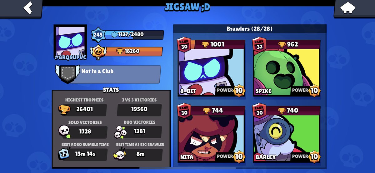 Classe 35 8 Bit Brawl Stars