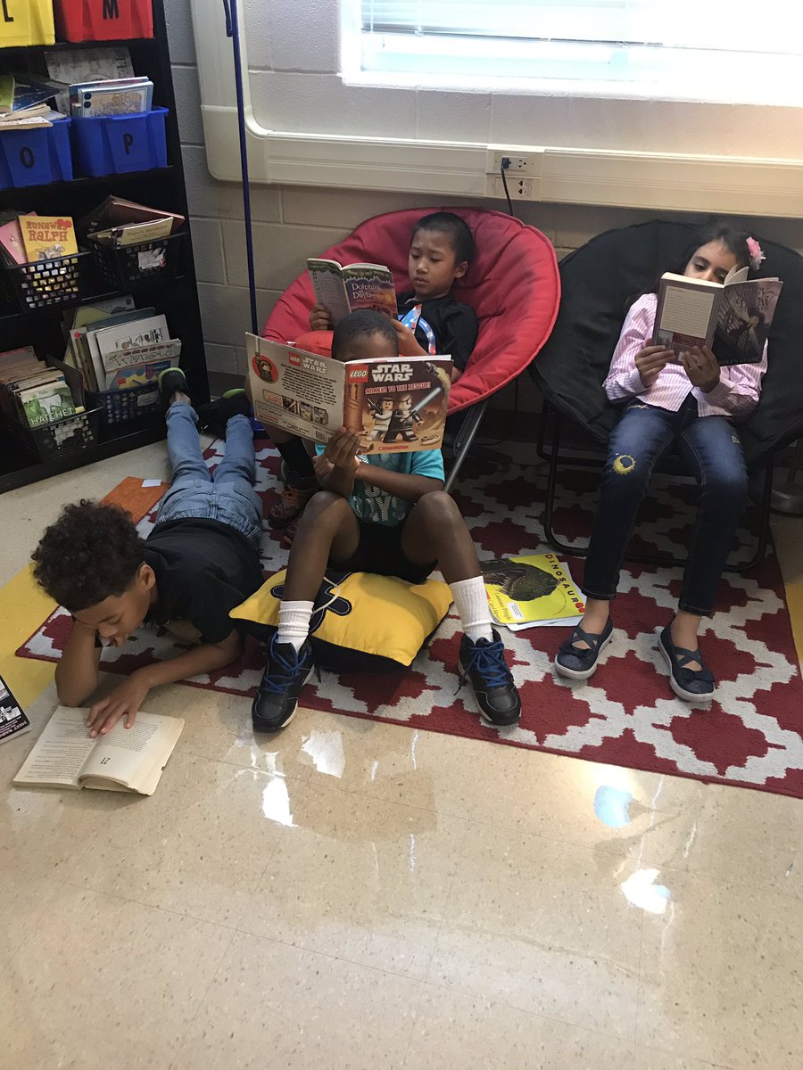 MrsLane21's tweet photo. Happiness is curling up with a good book π #rootedmead #Mead3rdgrade @NISDMead @WeGoPublic https://t.co/6YcjzCMFXT