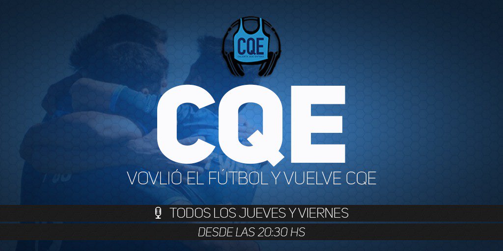 #AdelantosCQE 📢
Hoy vuelve el programa decano del fútbol amateur. 
Desde las 20:30hs te contamos todo lo que sucedió en la primera fecha del Clausura y analizamos los cruces de la segunda. 
Te esperamos! 

📻 tun.in/sfrHX
🖥️ radio.ligamvd.com