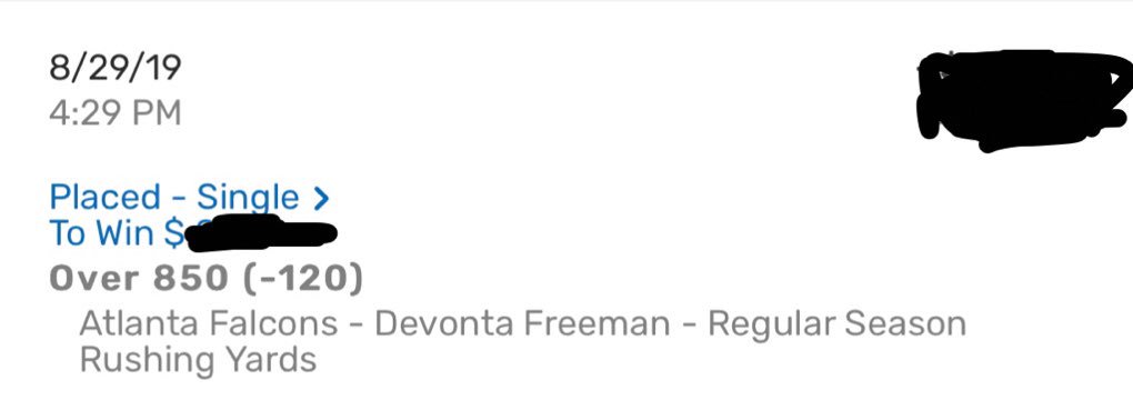 bad_analysis's tweet image. NFL Player Futures:

D. Freeman O850 RYD (-120) 1U
B. Mayfield O4260 PYD (-130) 1U
Vander Esch Most Tackles (+300) .25U
