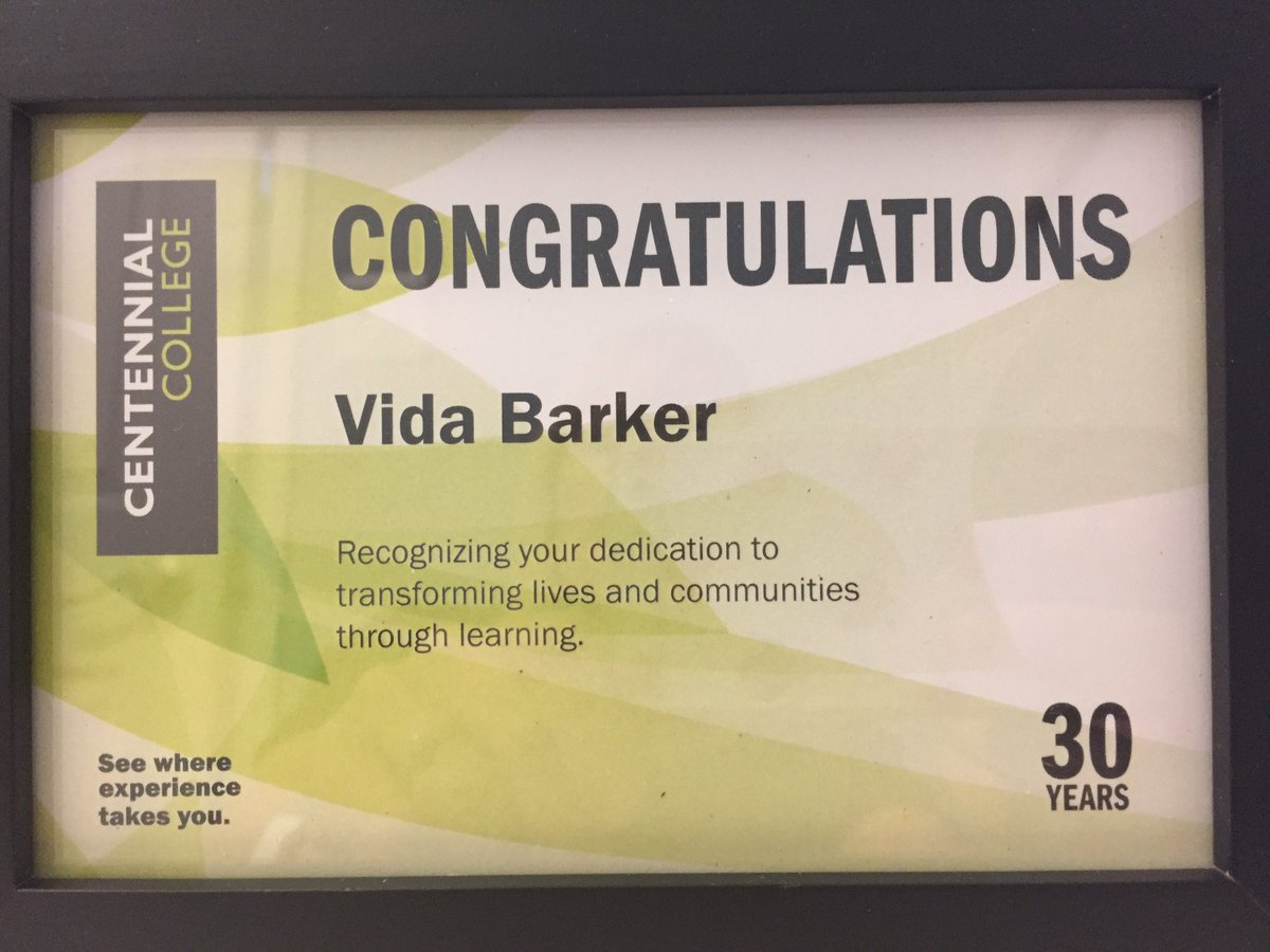 vidabarker's tweet photo. In 1986 I walked across the stage as a @CentennialEDU grad and today at #CentennialDay I crossed the stage again in recognition of 30 years of service. My own life transformed as well! https://t.co/fjT9wOQwyB