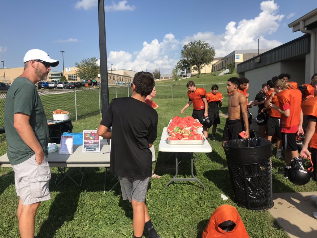 Brave_Football's tweet photo. Thank you to @fweststudents for the watermelon feed after practice. https://t.co/MhFdAzkNqP