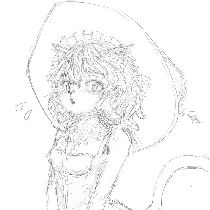 獣化魔理沙ちゃん落書き
猫っぽさを出したかった... 