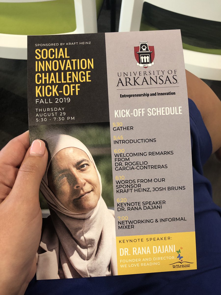 InnoEdOIE's tweet photo. At the Social Innovation Challenge Kick-off to hear @Prof_RanaDajani talk about @welovereading. We recorded our first podcast with her this week and can’t wait for you to hear it! #coloringoutsidethelines #innovativeedchat https://t.co/wYInB5BhjN
